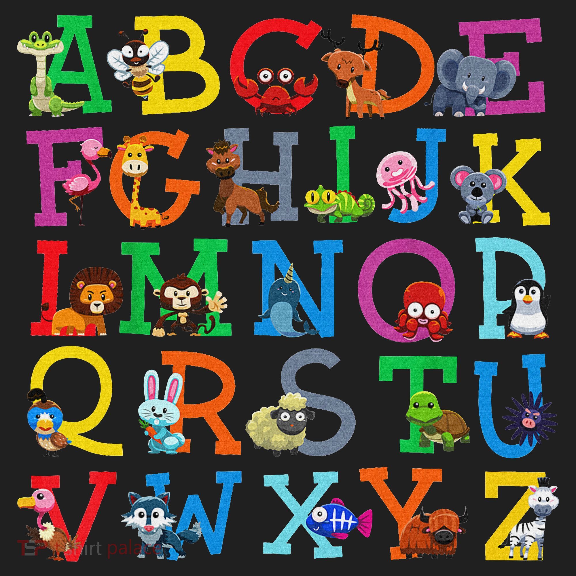 Zoo Animal Alphabet Abcs Animals Learning A Z Abc Letters Women's Sweatshirt