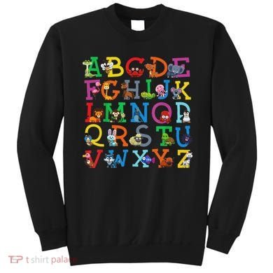 Zoo Animal Alphabet Abcs Animals Learning A Z Abc Letters Sweatshirt