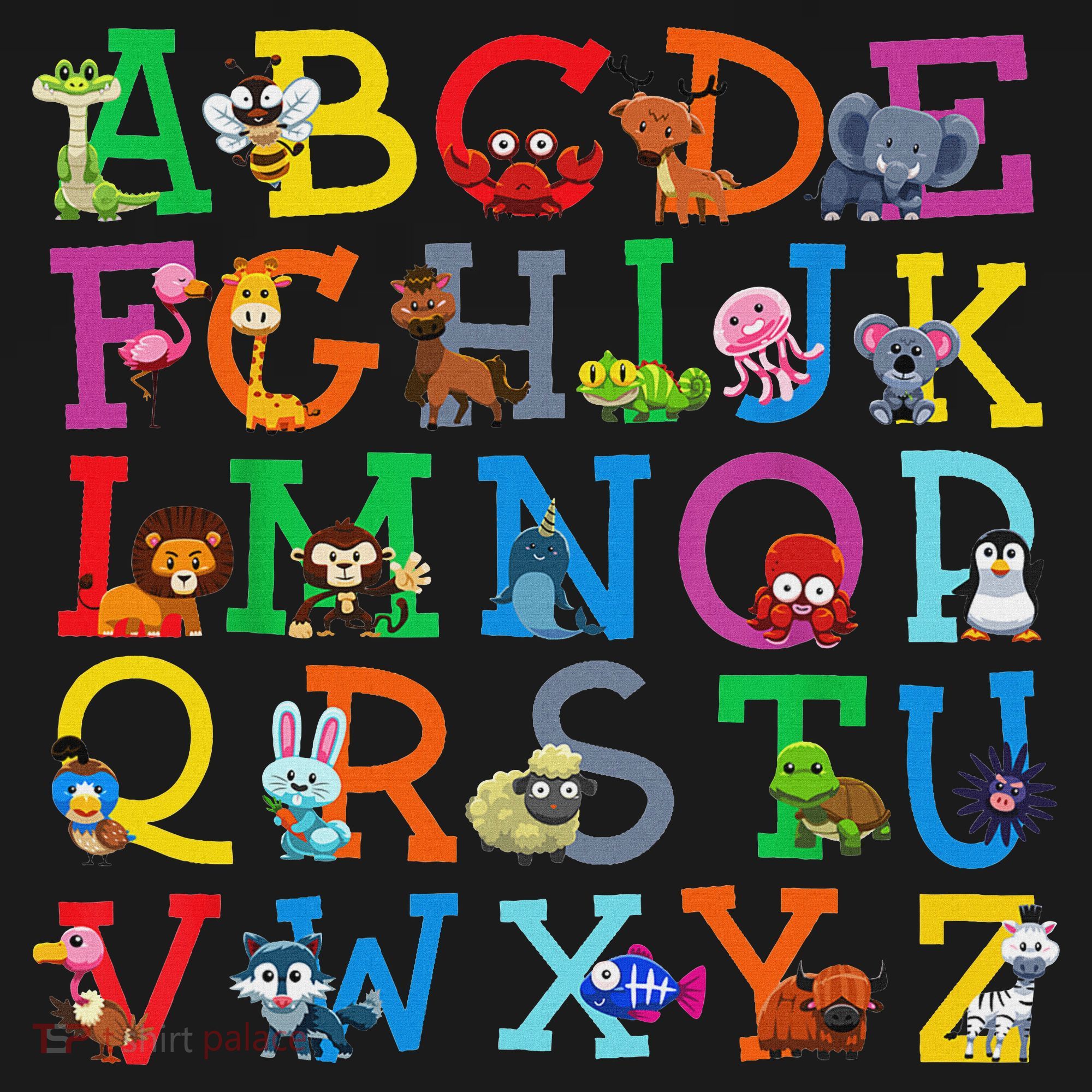 Zoo Animal Alphabet Abcs Animals Learning A Z Abc Letters Sweatshirt