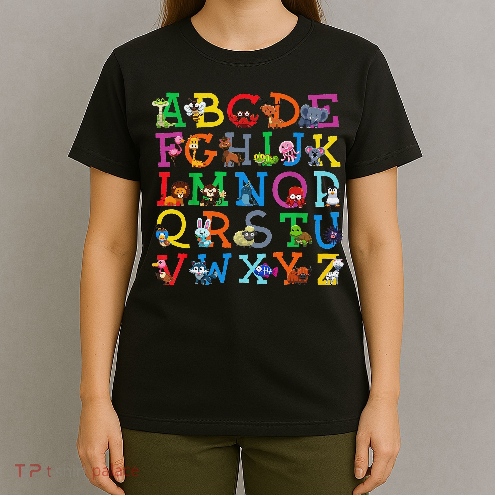 Zoo Animal Alphabet Abcs Animals Learning A Z Abc Letters T-Shirt