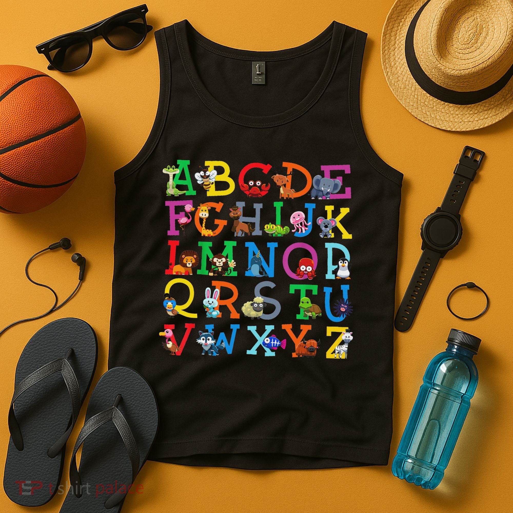 Zoo Animal Alphabet Abcs Animals Learning A Z Abc Letters Tank Top