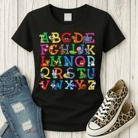 Zoo Animal Alphabet Abcs Animals Learning A Z Abc Letters Women's T-Shirt thumb 3