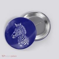 Zebra African Animal Zoo Keeper Zebra Lover Cute Gift Button thumb 0