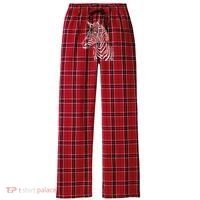 Zebra African Animal Zoo Keeper Zebra Lover Cute Gift Women's Flannel Plaid Pajama Pants thumb 0
