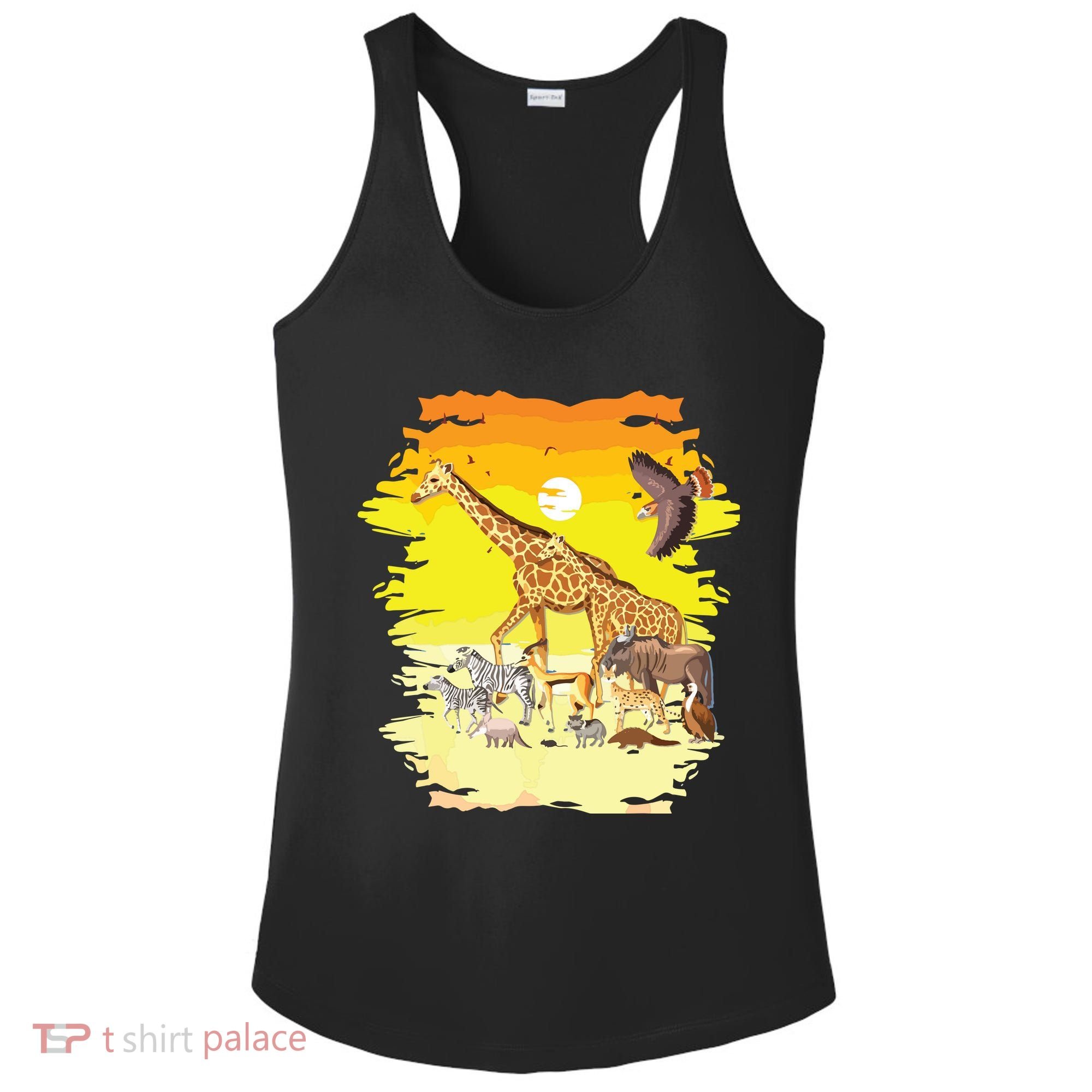 Zookeeper Africans Animal Jungle Safari Zoo Keeper Ladies PosiCharge Competitor Racerback Tank
