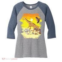 Zookeeper Africans Animal Jungle Safari Zoo Keeper Women's Tri-Blend 3/4-Sleeve Raglan Shirt thumb 0