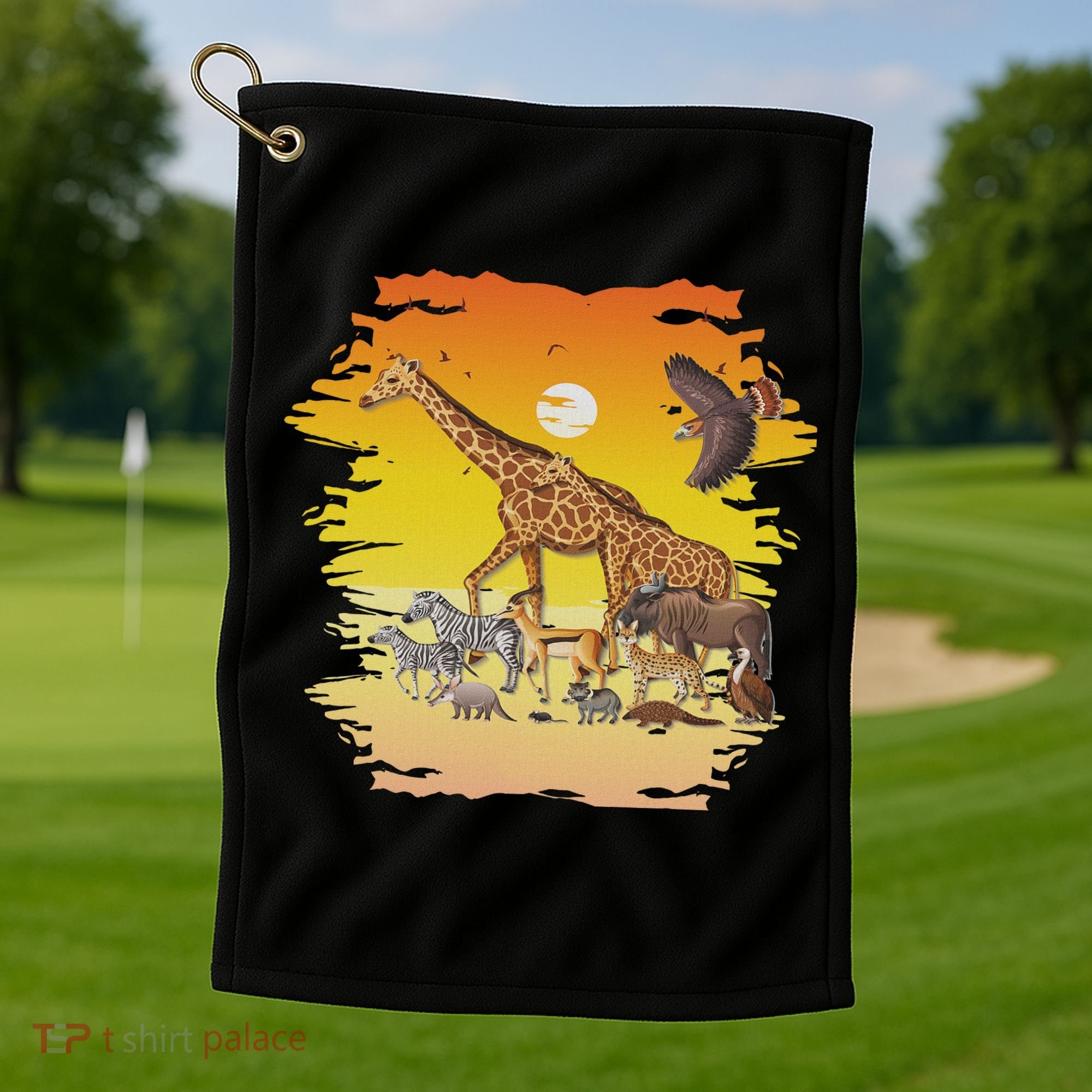 Zookeeper Africans Animal Jungle Safari Zoo Keeper Golf Towel