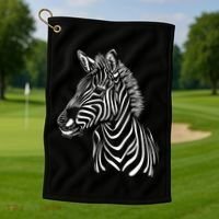 Zebra African Animal Zoo Keeper Zebra Lover Gift Golf Towel thumb 1