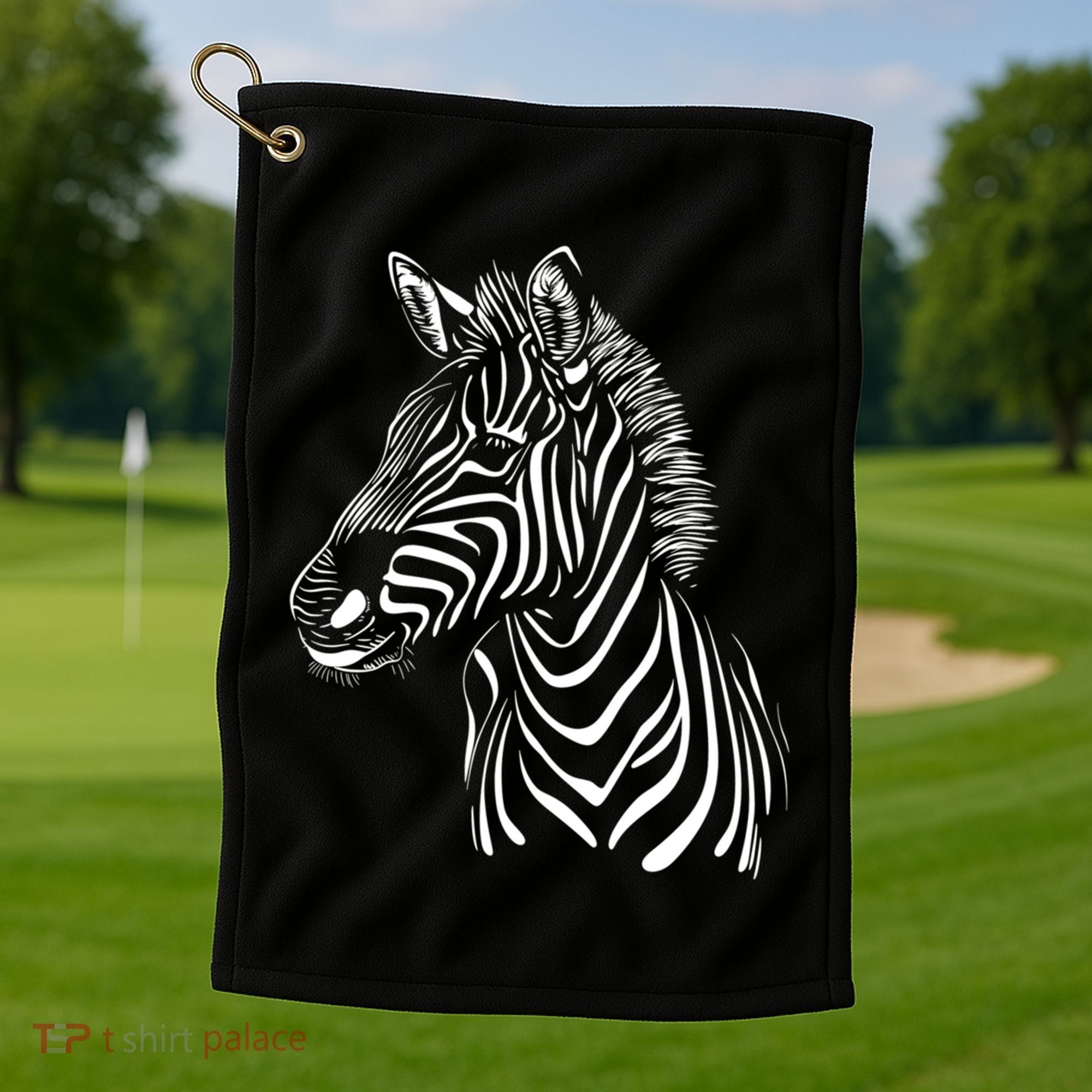 Zebra African Animal Zoo Keeper Zebra Lover Gift Golf Towel