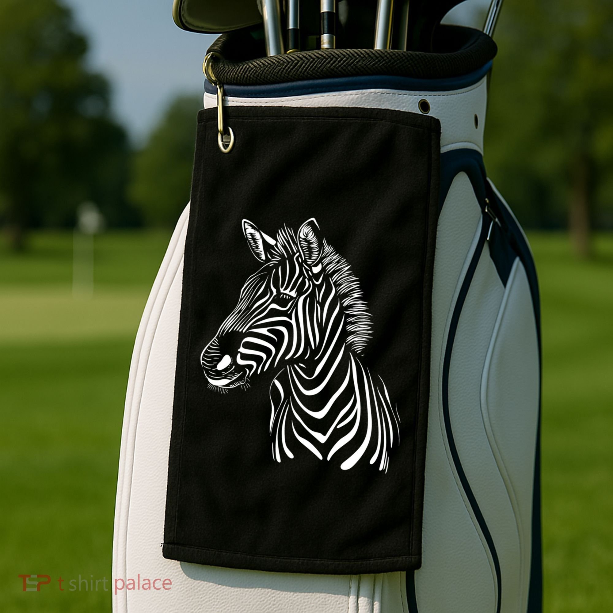 Zebra African Animal Zoo Keeper Zebra Lover Gift Golf Towel