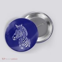 Zebra African Animal Zoo Keeper Zebra Lover Gift Button thumb 0