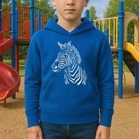 Zebra African Animal Zoo Keeper Zebra Lover Gift Kids Hoodie thumb 2