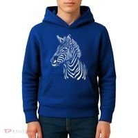Zebra African Animal Zoo Keeper Zebra Lover Gift Kids Hoodie thumb 4