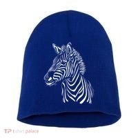 Zebra African Animal Zoo Keeper Zebra Lover Gift Short Acrylic Beanie thumb 0