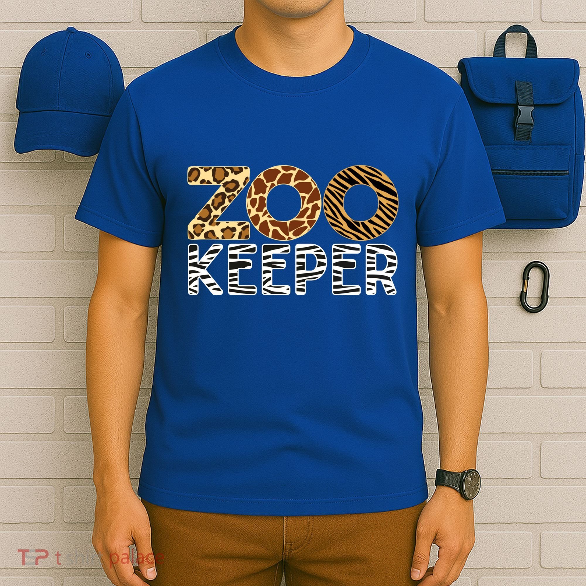 Zookeeper African Animals Zebra Wild Print Savanna Costume Gift T-Shirt