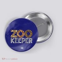 Zookeeper African Animals Zebra Wild Print Savanna Costume Gift Button thumb 0