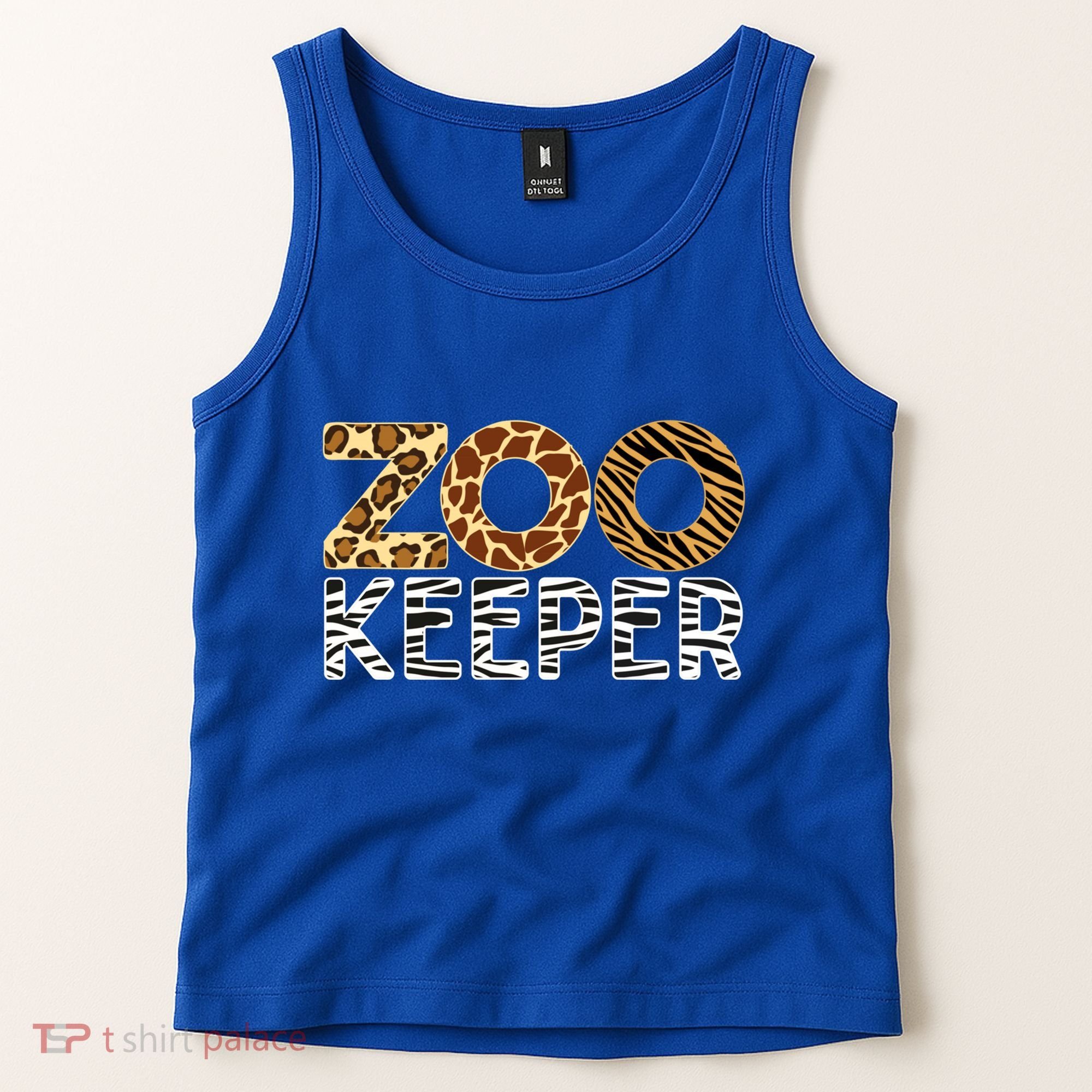 Zookeeper African Animals Zebra Wild Print Savanna Costume Gift Tank Top