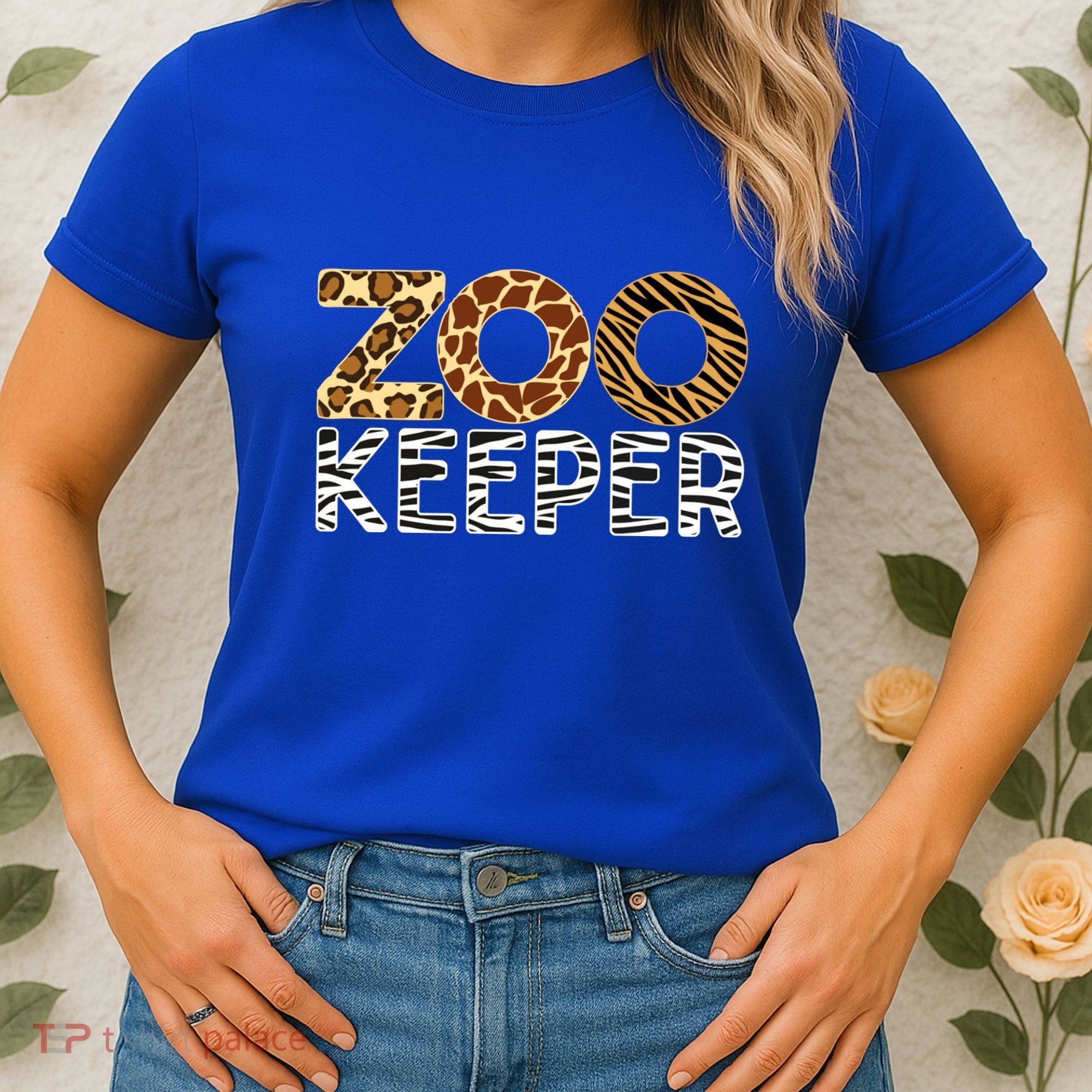 Zookeeper African Animals Zebra Wild Print Savanna Costume Gift Women's T-Shirt
