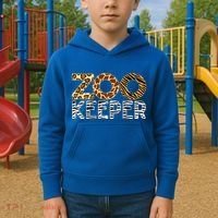 Zookeeper African Animals Zebra Wild Print Savanna Costume Gift Kids Hoodie thumb 2