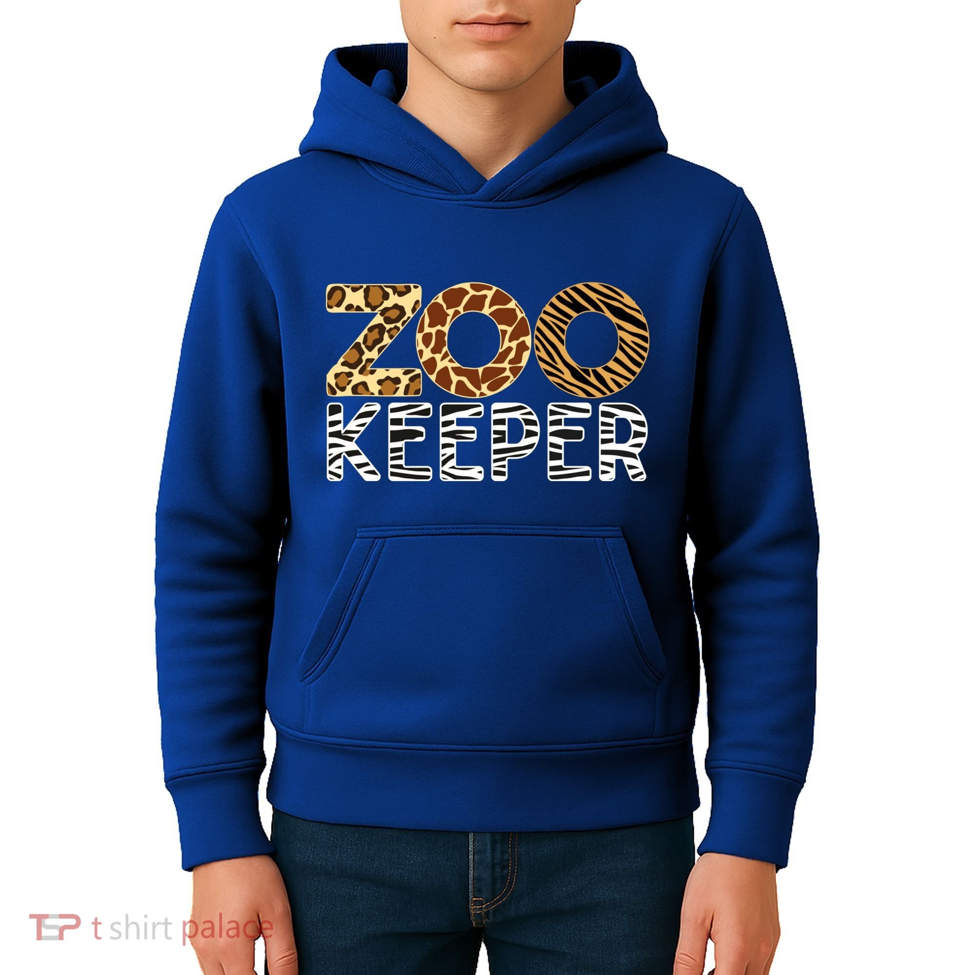 Zookeeper African Animals Zebra Wild Print Savanna Costume Gift Kids Hoodie