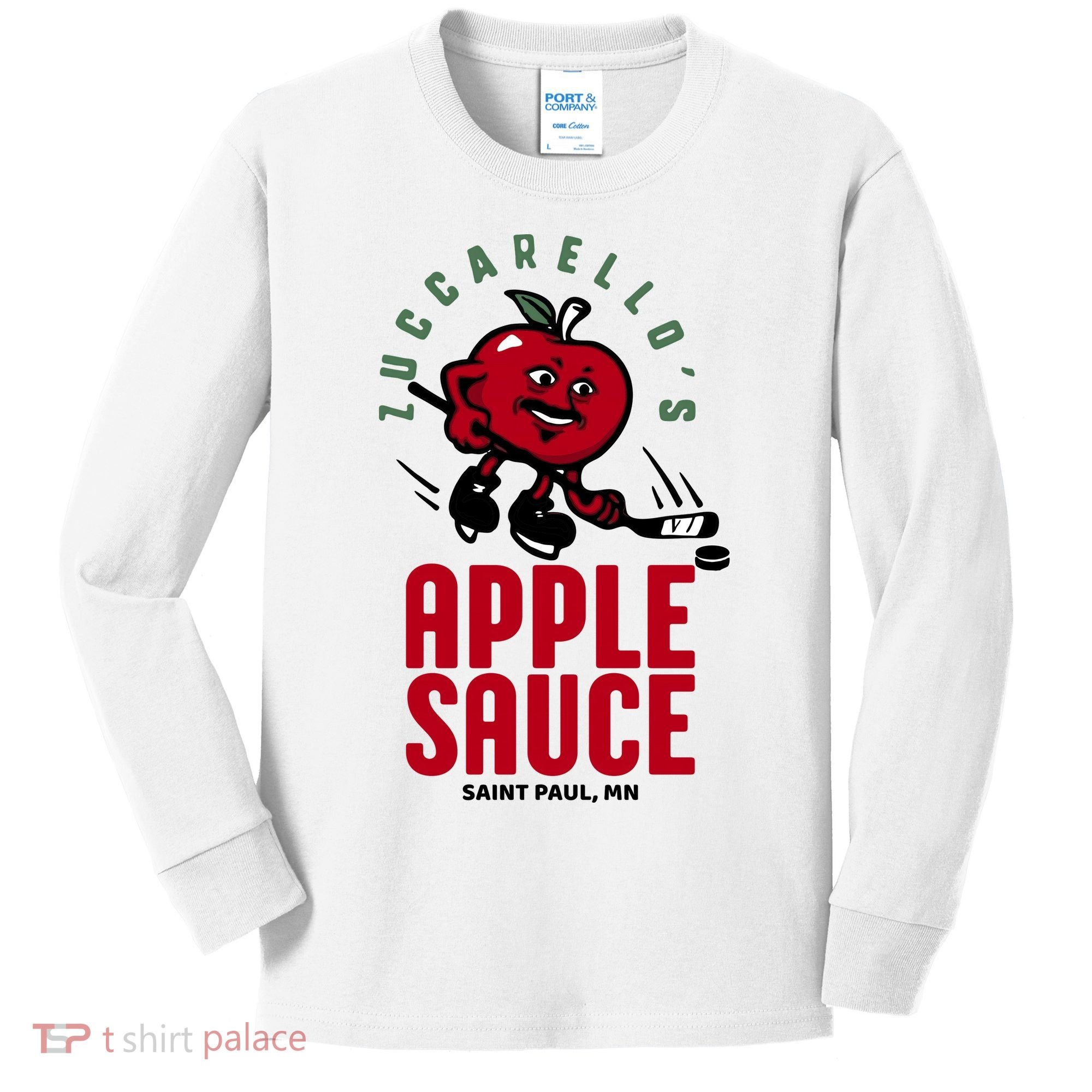 Zuccarello's Applesauce Assist Record Hockey Tribute Kids Long Sleeve Shirt