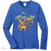 Zoo Animals Gift Zoo Gift Wildlife Gift Funny Gift Women's Long Sleeve Shirt thumb 0