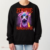 Zombie Alpaca Lypse Halloween Llama Spooky Costumes Graphic Plus Size Women's Sweatshirt thumb 0