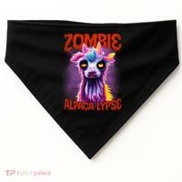 Zombie Alpaca Lypse Halloween Llama Spooky Costumes Graphic Plus Size USA-Made Doggie Bandana thumb 0