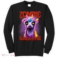 Zombie Alpaca Lypse Halloween Llama Spooky Costumes Graphic Plus Size Sweatshirt thumb 0