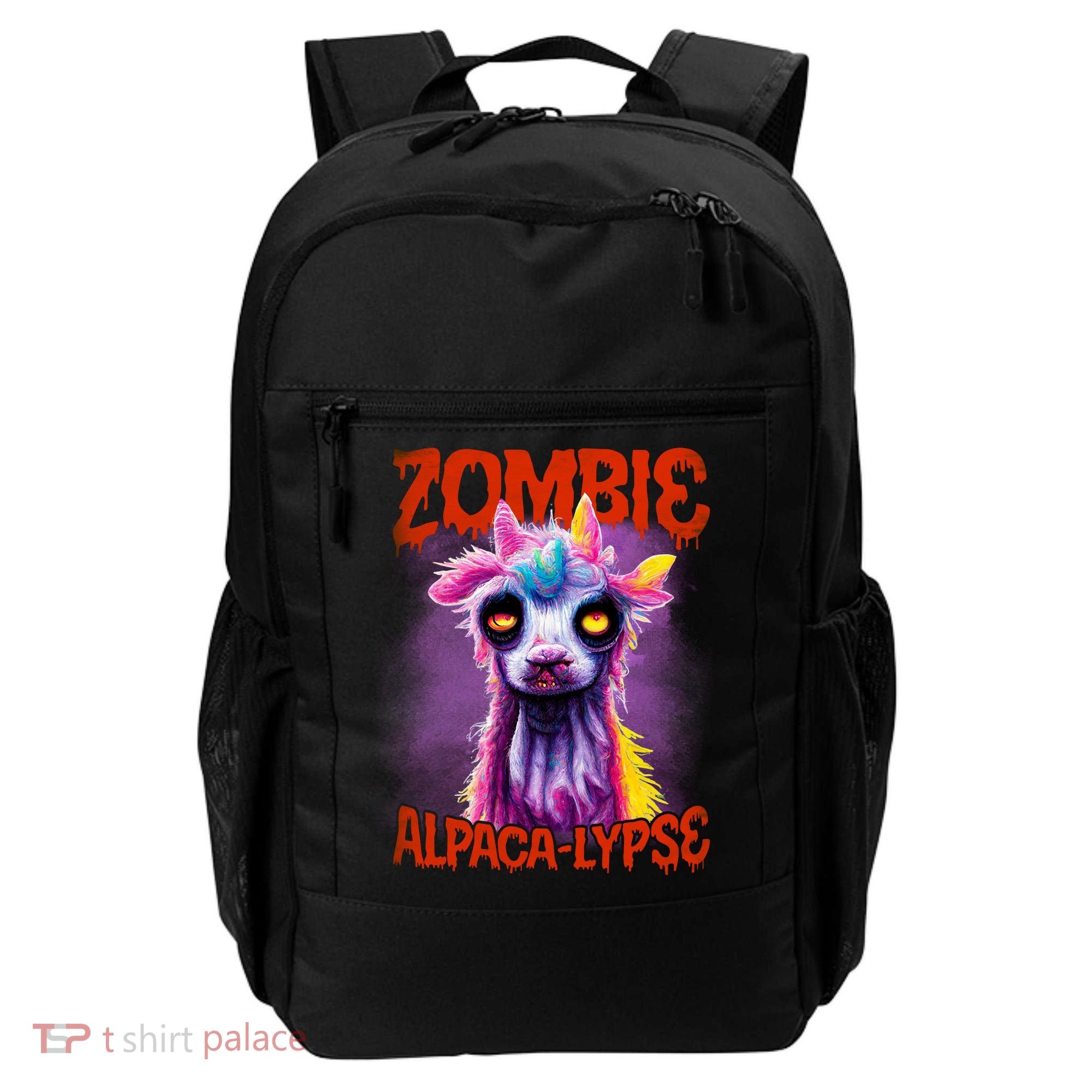 Zombie Alpaca Lypse Halloween Llama Spooky Costumes Graphic Plus Size Backpack