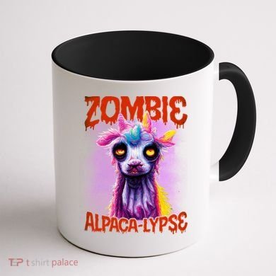 Zombie Alpaca Lypse Halloween Llama Spooky Costumes Graphic Plus Size Coffee Mug back