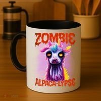 Zombie Alpaca Lypse Halloween Llama Spooky Costumes Graphic Plus Size Coffee Mug thumb 4