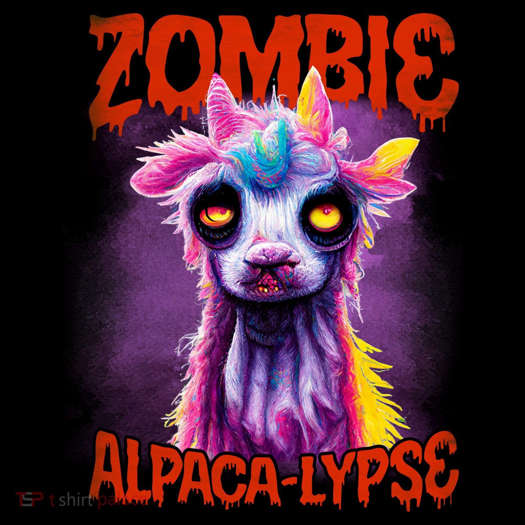 Zombie Alpaca Lypse Halloween Llama Spooky Costumes Graphic Plus Size Women's Hoodie