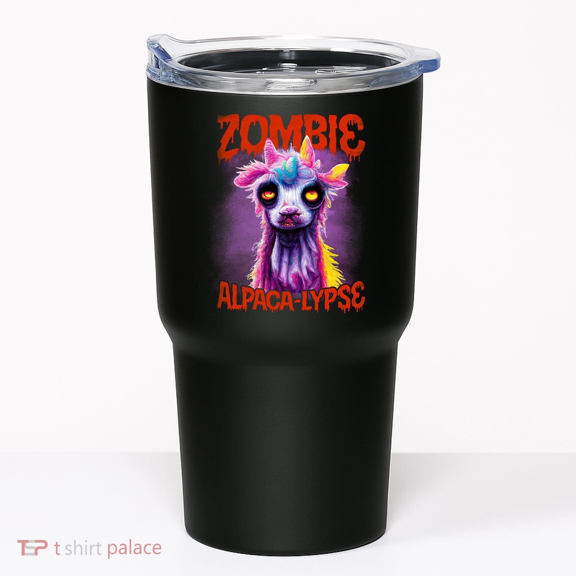 Zombie Alpaca Lypse Halloween Llama Spooky Costumes Graphic Plus Size Tumbler