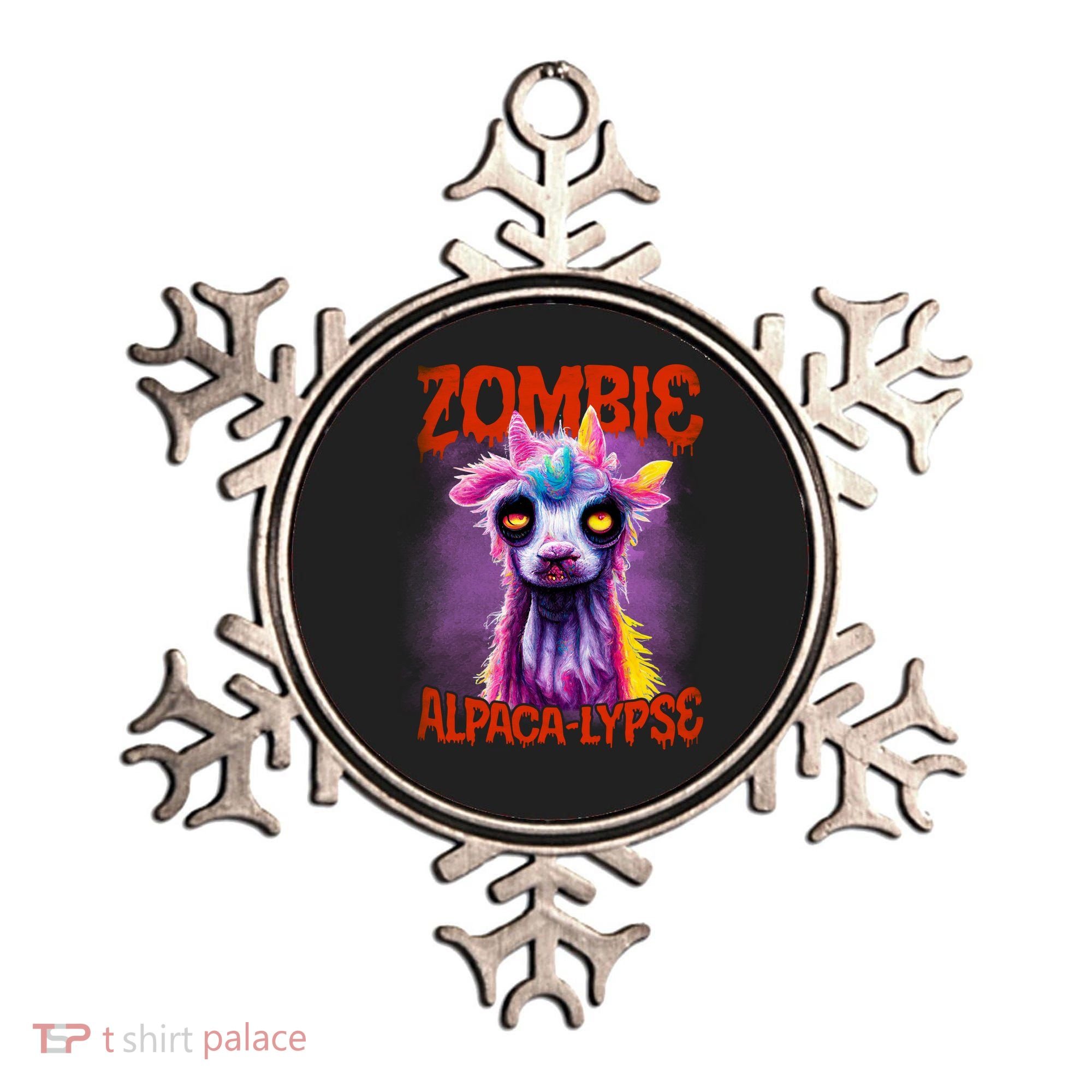 Zombie Alpaca Lypse Halloween Llama Spooky Costumes Graphic Plus Size Ornament