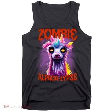 Zombie Alpaca Lypse Halloween Llama Spooky Costumes Graphic Plus Size Tank Top