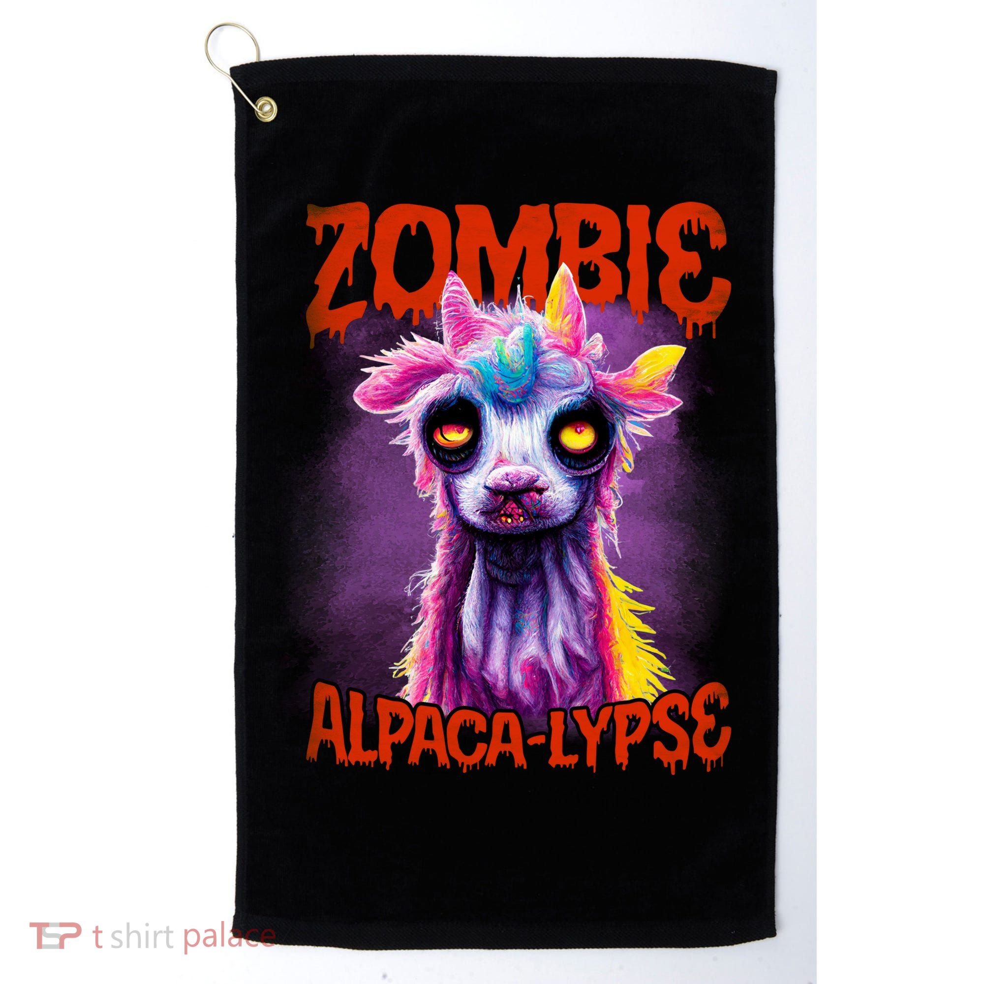 Zombie Alpaca Lypse Halloween Llama Spooky Costumes Graphic Plus Size Golf Towel
