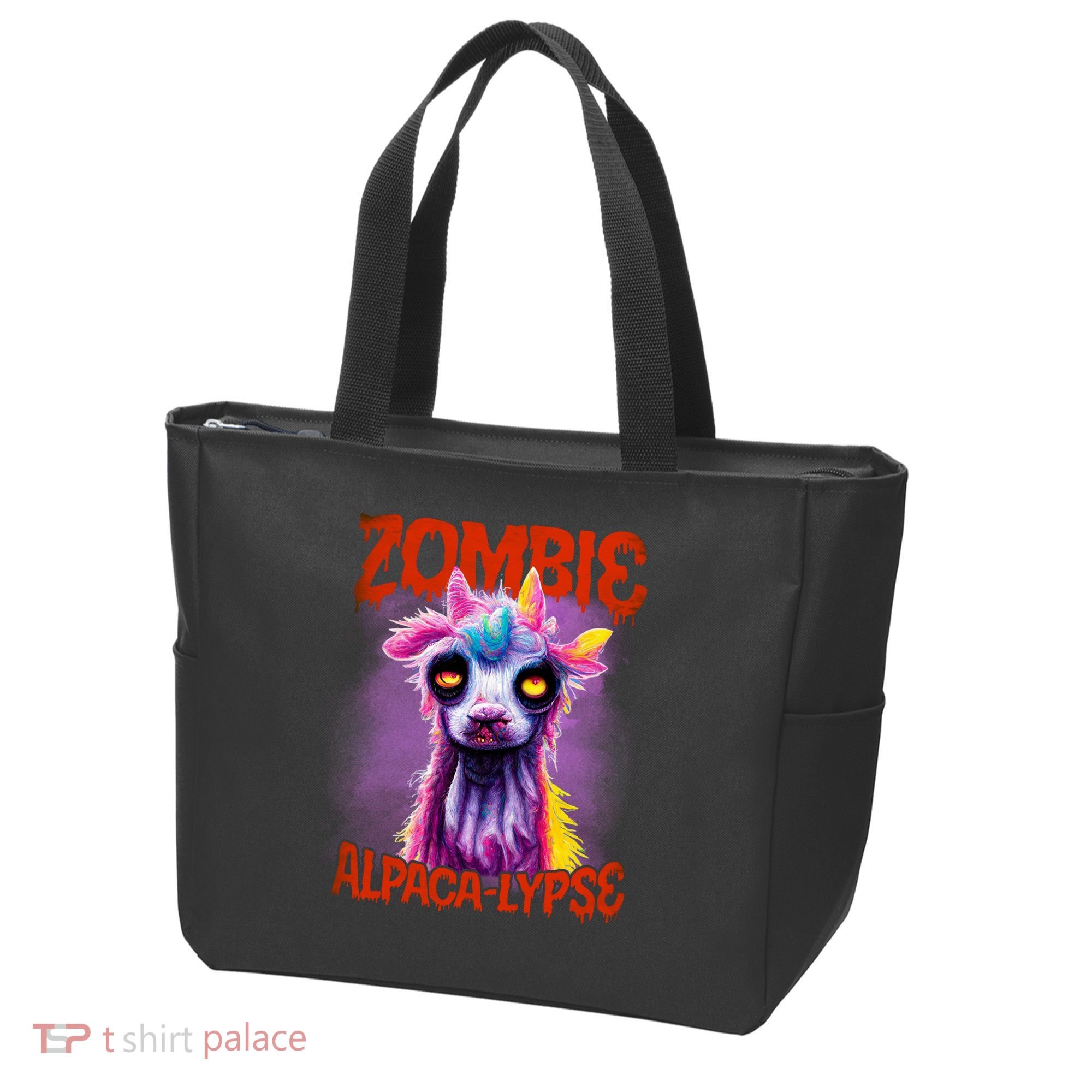 Zombie Alpaca Lypse Halloween Llama Spooky Costumes Graphic Plus Size Tote Bag