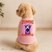 Zombie Alpaca Lypse Halloween Llama Spooky Costumes Graphic Plus Size Doggie Tank thumb 2