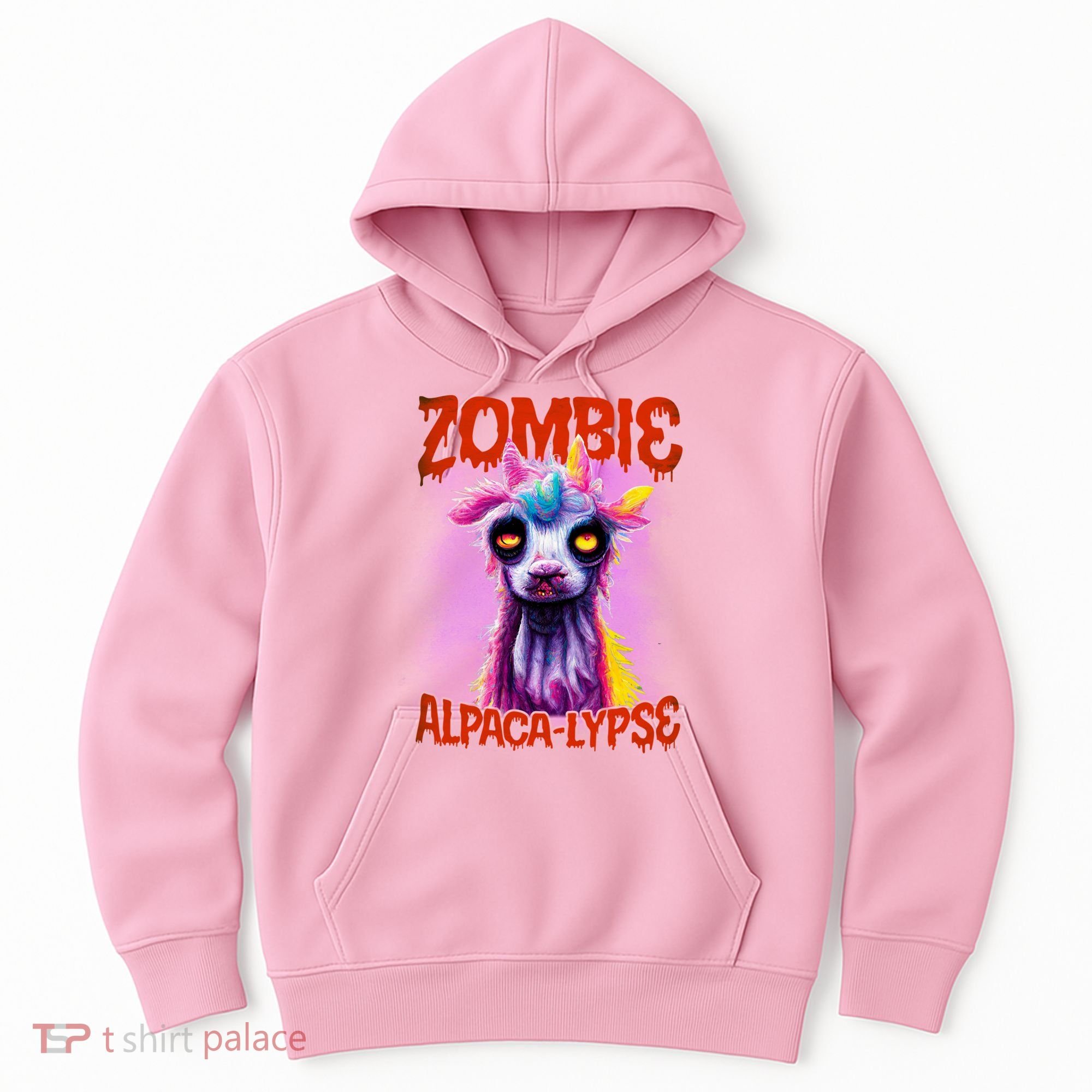 Zombie Alpaca Lypse Halloween Llama Spooky Costumes Graphic Plus Size Hoodie
