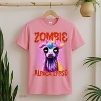Zombie Alpaca Lypse Halloween Llama Spooky Costumes Graphic Plus Size T-Shirt thumb 2