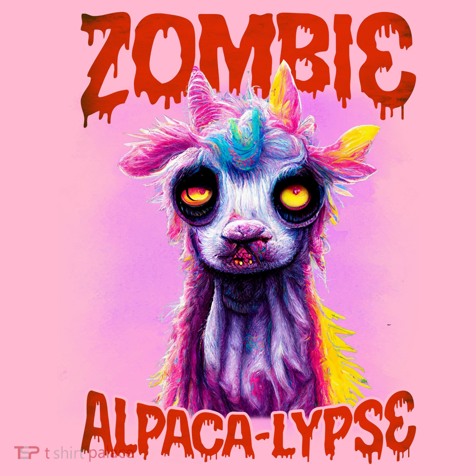 Zombie Alpaca Lypse Halloween Llama Spooky Costumes Graphic Plus Size Coaster
