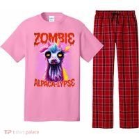 Zombie Alpaca Lypse Halloween Llama Spooky Costumes Graphic Plus Size Pajama Set thumb 0