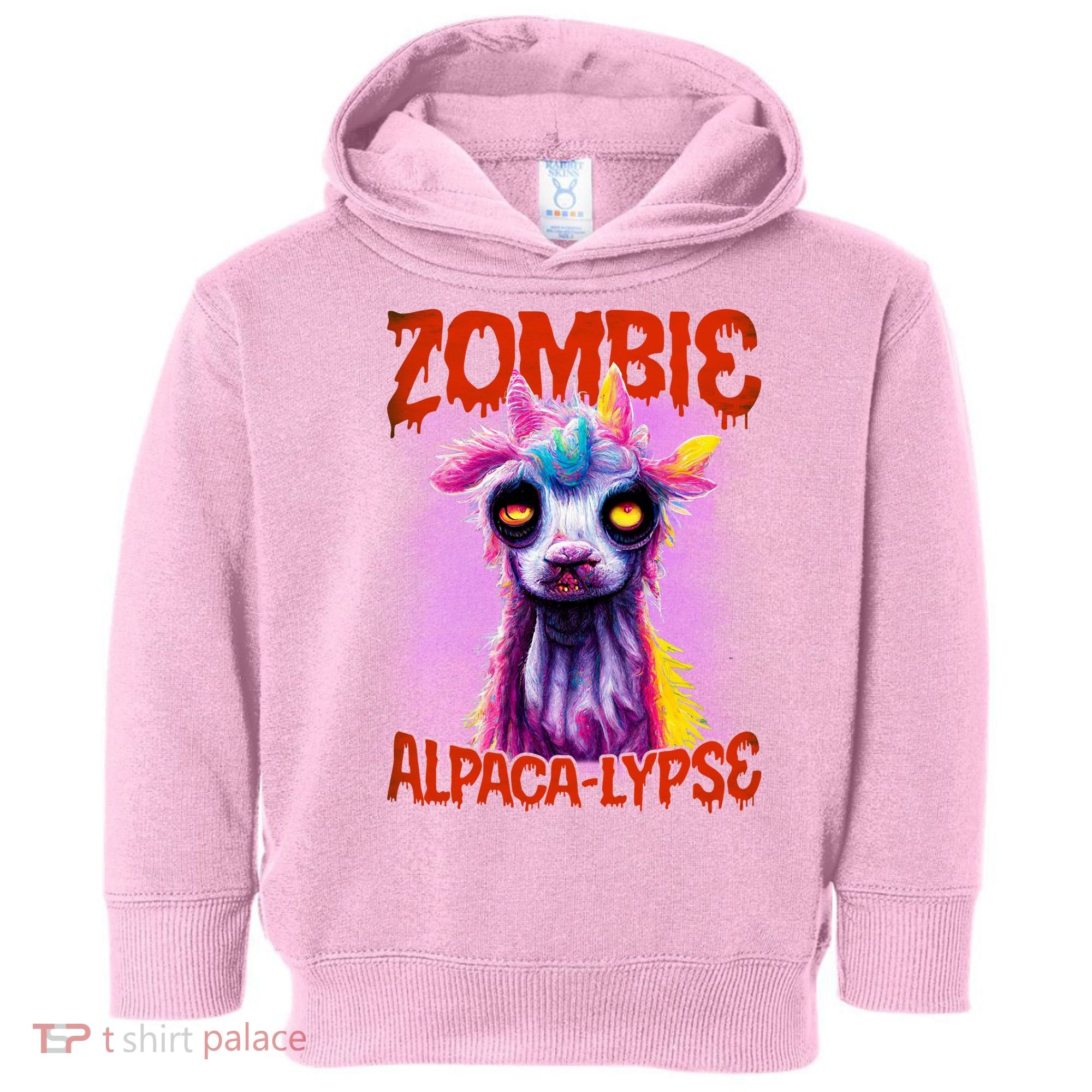 Zombie Alpaca Lypse Halloween Llama Spooky Costumes Graphic Plus Size Toddler Hoodie