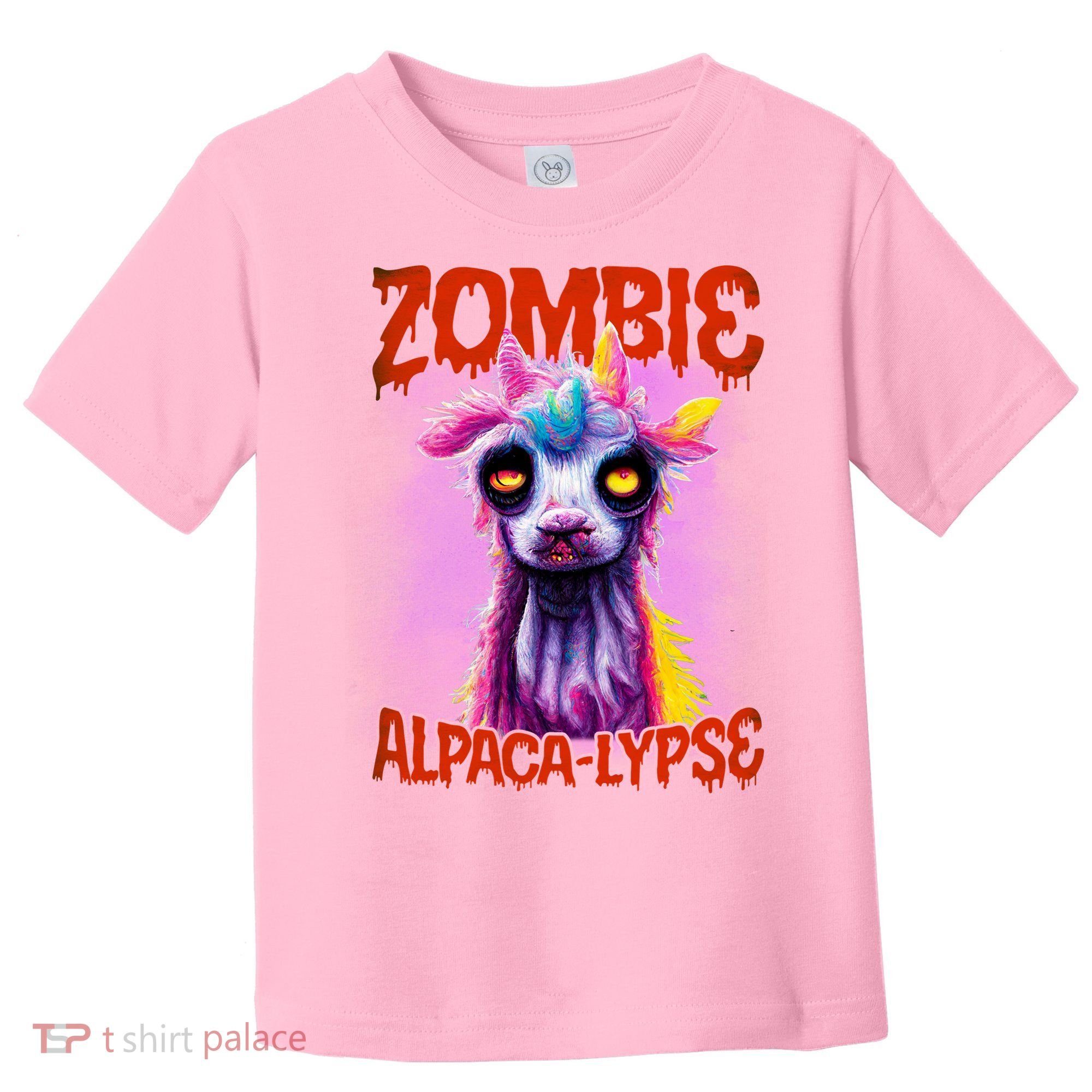 Zombie Alpaca Lypse Halloween Llama Spooky Costumes Graphic Plus Size Toddler T-Shirt