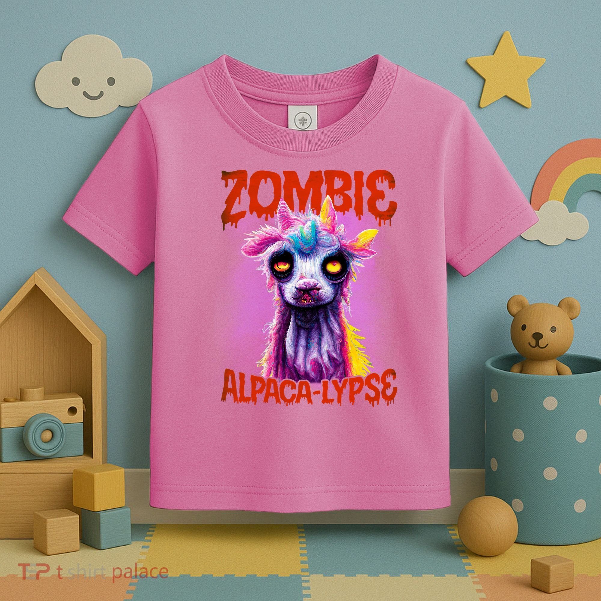 Zombie Alpaca Lypse Halloween Llama Spooky Costumes Graphic Plus Size Toddler T-Shirt