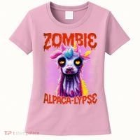 Zombie Alpaca Lypse Halloween Llama Spooky Costumes Graphic Plus Size Women's T-Shirt thumb 0
