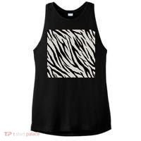 Zebra Animal Print Ladies PosiCharge Tri-Blend Wicking Tank thumb 0