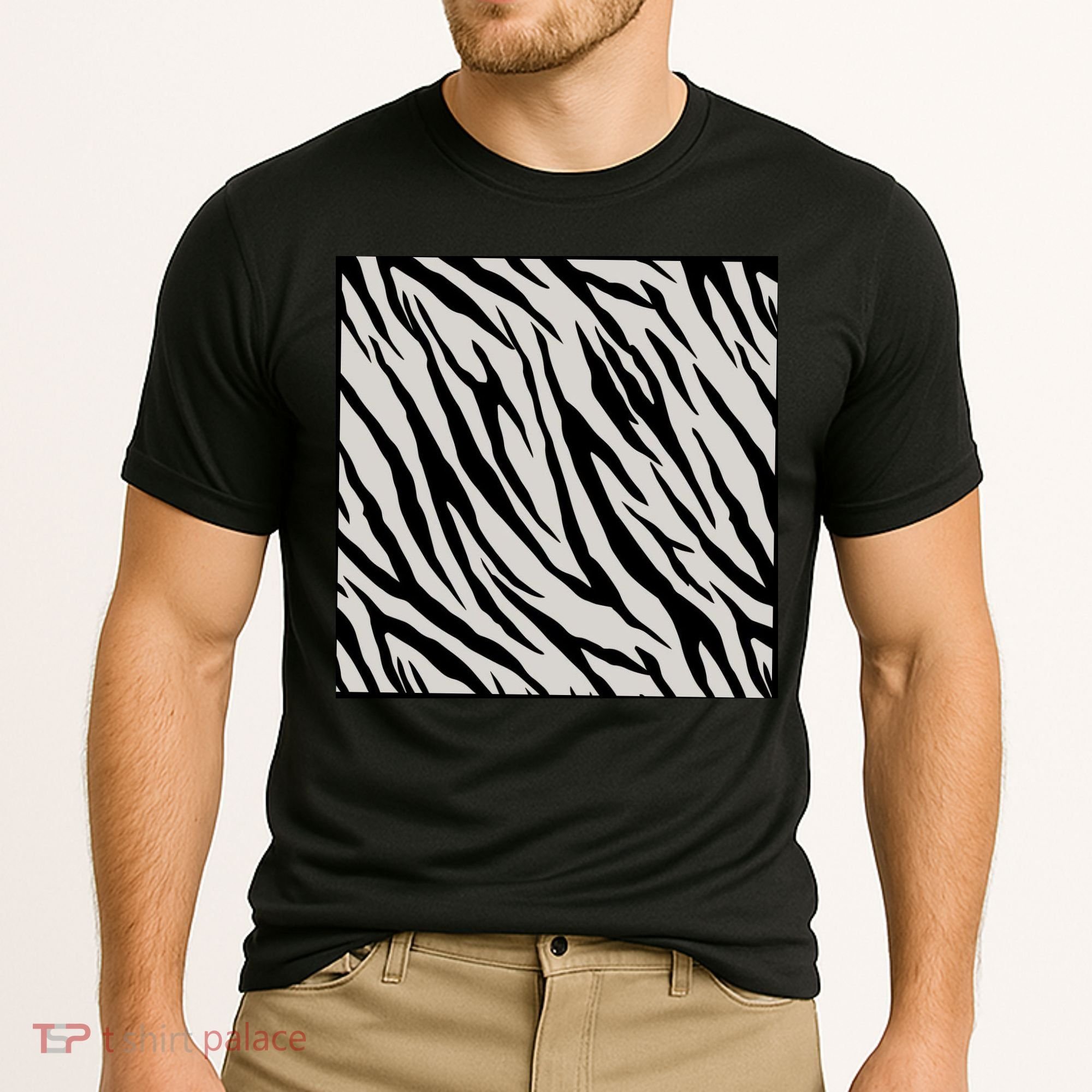 Zebra Animal Print Cooling Performance Crew T-Shirt