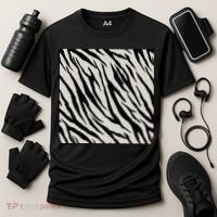 Zebra Animal Print Cooling Performance Crew T-Shirt thumb 3